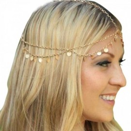 Headbands HMetal Chain Jewelry Headband Head Hair Band Tassels Pearl - CI12NGC5VDV $10.84