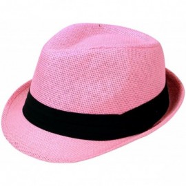 Fedoras Men/Women's Classy Vintage Fedora Hat - Lightpink - CD184X0DZR9 $14.19