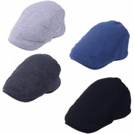Newsboy Caps Newsboy Ivy Cap-Traditional Solid Cotton Herringbone Flat Hat for Women & Men & Boys & Girls - CK18NI8S60L $7.57