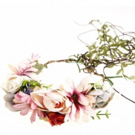 Headbands Newly arrived Rattan Flower Vine Crown Tiaras Necklace Belt Party Decoration - Pink-3 - CE183D6S38H $12.57