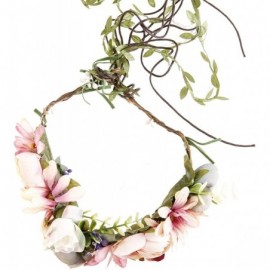 Headbands Newly arrived Rattan Flower Vine Crown Tiaras Necklace Belt Party Decoration - Pink-3 - CE183D6S38H $12.57