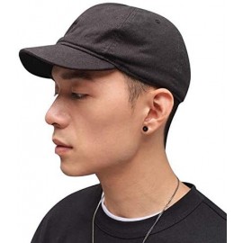 Baseball Caps Short Bill Baseball Cap Plain Hiphop Dad Hat Cooling Trucker Hat - Black - C818WX90MA7 $18.43