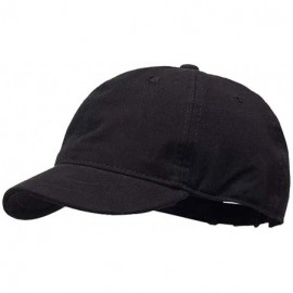 Baseball Caps Short Bill Baseball Cap Plain Hiphop Dad Hat Cooling Trucker Hat - Black - C818WX90MA7 $18.43
