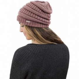 Skullies & Beanies Knitted Beanie Hat for Women & Men - Deliciously Soft Chunky Beanie - Pink - CO18N6WLHHX $9.85