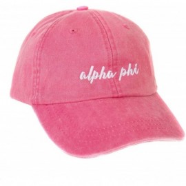 Baseball Caps Alpha Phi (N) Sorority Baseball Hat Cap Cursive Name Font A Phi - Hot Pink - C8188TA0A53 $22.03