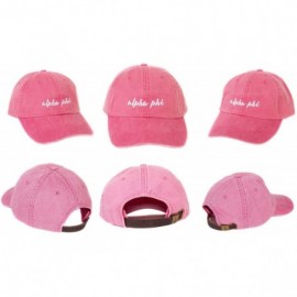Baseball Caps Alpha Phi (N) Sorority Baseball Hat Cap Cursive Name Font A Phi - Hot Pink - C8188TA0A53 $22.03