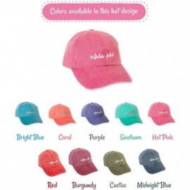 Baseball Caps Alpha Phi (N) Sorority Baseball Hat Cap Cursive Name Font A Phi - Hot Pink - C8188TA0A53 $22.03