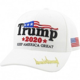 Baseball Caps Make America Great Again Our President Donald Trump Slogan with USA Flag Cap Adjustable Baseball Hat Red - CG18...