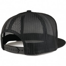 Baseball Caps 5 Panel Magic 8 Ball Patch Flatbill Mesh Cap - Black - CT18HM3OC6A $15.91