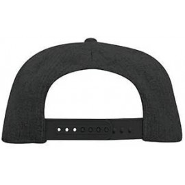 Baseball Caps Heather Wool Blend Flat Visor Pro Style Snapback Caps - Heath. Black - CS17YELUGO4 $15.08