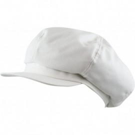 Newsboy Caps Exclusive Cotton Newsboy Gatsby Applejack Cabbie Plain Hat Made in USA - White - C512O28C4SW $13.13
