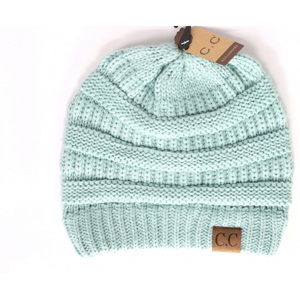 Skullies & Beanies Women's Classic CC Beanies - Mint - CZ1859Q5ZTM $9.63