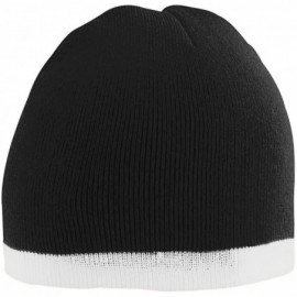 Skullies & Beanies Mens 6820 - Black/White - CT11RGIVZMX $9.64