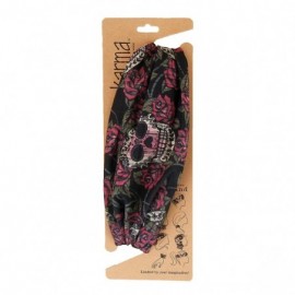 Headbands Karma Gifts- Sugar Skull Wide Headband - Sugar Skull - CN124I3CPQN $10.13