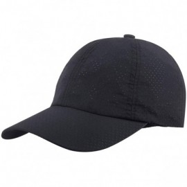 Baseball Caps Sport Sun Hat- Adjustable Baseball Cap Dry Quick Weightlight Mesh Hats - 011-black - CM12L0USAA5 $19.03