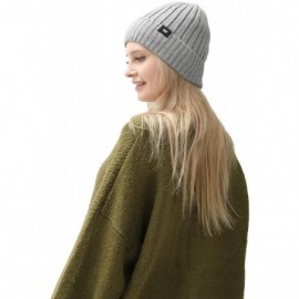 Skullies & Beanies Wool Cuffed Knit Beanie Hat Soft Hats for Men & Women Unisex Winter Hat Warm- Stretchy- Comfort Daily Bean...
