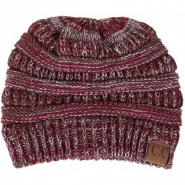 Skullies & Beanies Trendy Warm Chunky Soft Marled Cable Knit Slouchy Beanie - 24 - CO129VX446J $9.58