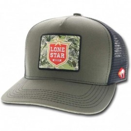 Baseball Caps Lone Star Beer Patch Adjustable Snapback Hat - Olive - CL18QQDXO0Y $31.11