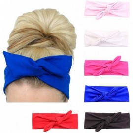 Headbands 6 Pack Women's Rabbit Ear Headbands Turban Headwraps Accessories for Sports Running - CV186ICKEU5 $11.76