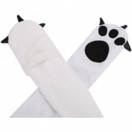 Skullies & Beanies 3-in-1 Multi-Functional Animal Hat- Scarf- Mitten Combo - White Bear - CT11H5U6MXJ $15.79