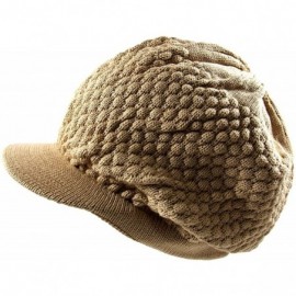 Skullies & Beanies Unisex Cotton Rasta Beanie Visor - Khaki - C911ZP5QU65 $21.62