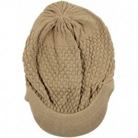 Skullies & Beanies Unisex Cotton Rasta Beanie Visor - Khaki - C911ZP5QU65 $21.62