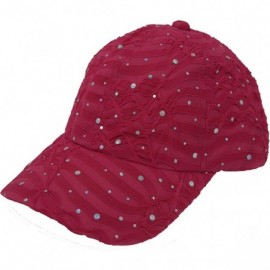 Baseball Caps Sparkle Baseball Cap [Style 630] - Fuchsia - CD11CYPYM37 $9.64