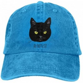 Cowboy Hats Black Cats are Not Alike Trend Printing Cowboy Hat Fashion Baseball Cap for Men and Women Black - Royalblue - CE1...