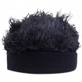 Visors Flair Hair Sun Visor Cap with Fake Hair Wig Baseball Cap Hat - Black Black - CO1966O29SD $18.54