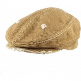Newsboy Caps Men's Women's Unisex 100% Cotton Vintage Corduroy Newsboy Cap Gatsby Hat - Beige - C711LLY6W9T $7.44