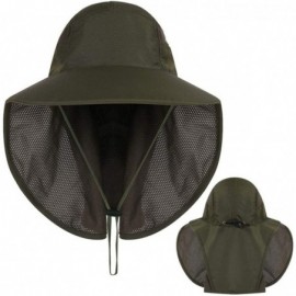 Sun Hats Sunhat Protection Outdoor Fishing - Army Green - CW18W8DHL8H $22.35