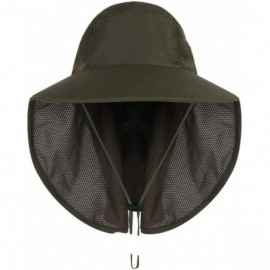 Sun Hats Sunhat Protection Outdoor Fishing - Army Green - CW18W8DHL8H $10.87