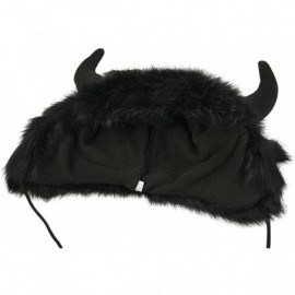 Bomber Hats Men Faux Fur Trapper Hat Winter Warm Ushanka Russian Trooper Hat Hunting Hat - Headwear Black - C018AMRHEG7 $24.99