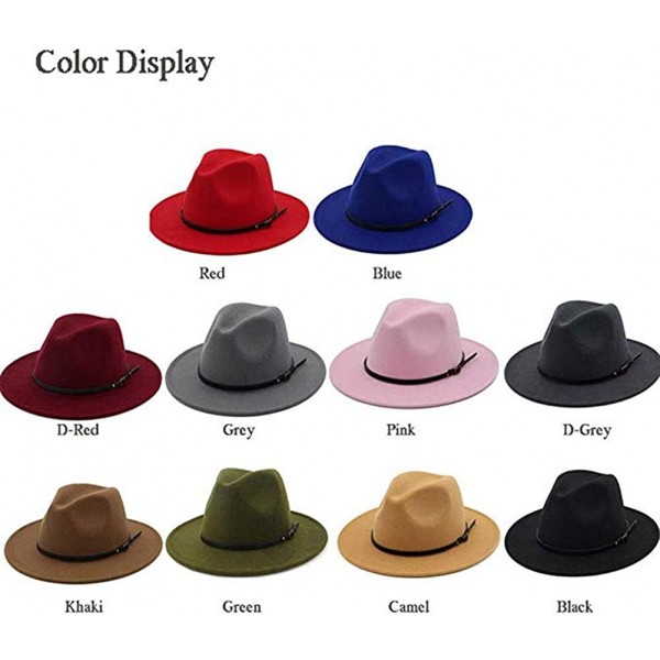 Hat Set-Head Decor Vintage Solid Color Felt Wide Brim Bowler Fedora Hat ...