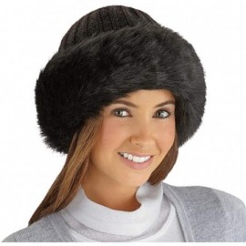 Skullies & Beanies Etc Faux Fur Trimmed Winter Fashion Hat Chocolate - Black - CY11IGDMGGL $20.04