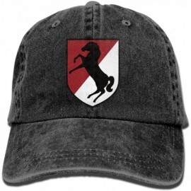 Cowboy Hats 11th Armored Cavalry Regiment Patch Trend Printing Cowboy Hat Fashion Baseball Cap for Men and Women Black - CZ18...