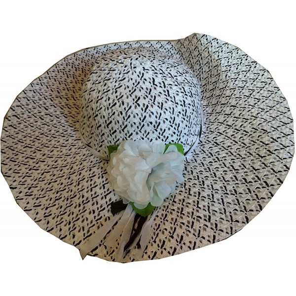 Sun Hats Women Sun Hat Brim Beach Straw Floppy Derby Cap - Sh01-white - CZ11M87QBZ3 $14.80