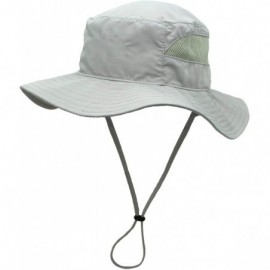 Sun Hats Fishing Hat Anti-UV Breathable Light Protection Hat Wide Brim Beach Hat - Gray - CK18Q288IUD $14.73