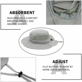 Sun Hats Fishing Hat Anti-UV Breathable Light Protection Hat Wide Brim Beach Hat - Gray - CK18Q288IUD $14.73