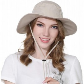 Sun Hats Fishing Hat Anti-UV Breathable Light Protection Hat Wide Brim Beach Hat - Gray - CK18Q288IUD $14.73