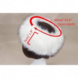 Skullies & Beanies Women's Faux Fur Headband Soft Winter Cossack Russion Style Hat Cap - Brown Grey - C918L8KHD2L $14.07