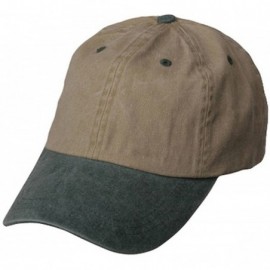 Baseball Caps Pigment Dyed Wash Caps-Khaki-Green w36s55f - CK112E14AH3 $37.36
