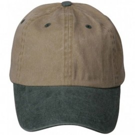 Baseball Caps Pigment Dyed Wash Caps-Khaki-Green w36s55f - CK112E14AH3 $19.35