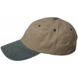 Baseball Caps Pigment Dyed Wash Caps-Khaki-Green w36s55f - CK112E14AH3 $19.35