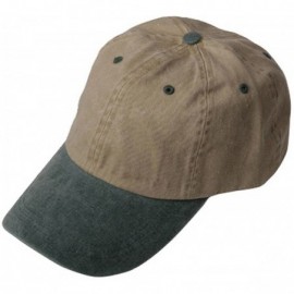 Baseball Caps Pigment Dyed Wash Caps-Khaki-Green w36s55f - CK112E14AH3 $19.35