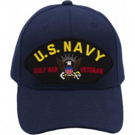 Baseball Caps US Navy- Gulf War Veteran Hat/Ballcap (Black) Adjustable One Size Fits Most - Navy Blue - CX18ORX98GI $19.10