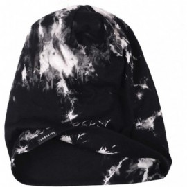 Skullies & Beanies Men's Slouchy Beanie Summer Thin Skull Cap Baggy Oversize Knit Hat - Ink Black - CQ18U07W9RW $13.92