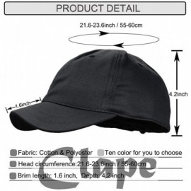 Baseball Caps Short Bill Baseball Cap Plain Hiphop Dad Hat Cooling Trucker Hat - Rd02-black - CI196R8T63I $16.25