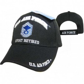 Skullies & Beanies U.S. Air Force SMSGT Retired Black USAF Embroidered Ball Cap Hat 540C - CL18023ZE40 $11.71