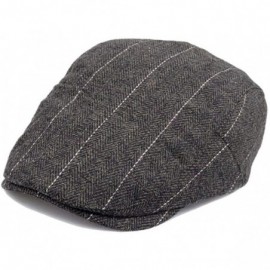 Newsboy Caps Plaid Ivy Scally Driver Cap Wool Blend Herringbone Tweed Newsboy Cabbie Gatsby Golf Beret - Coffee - CK18II6AGMD...